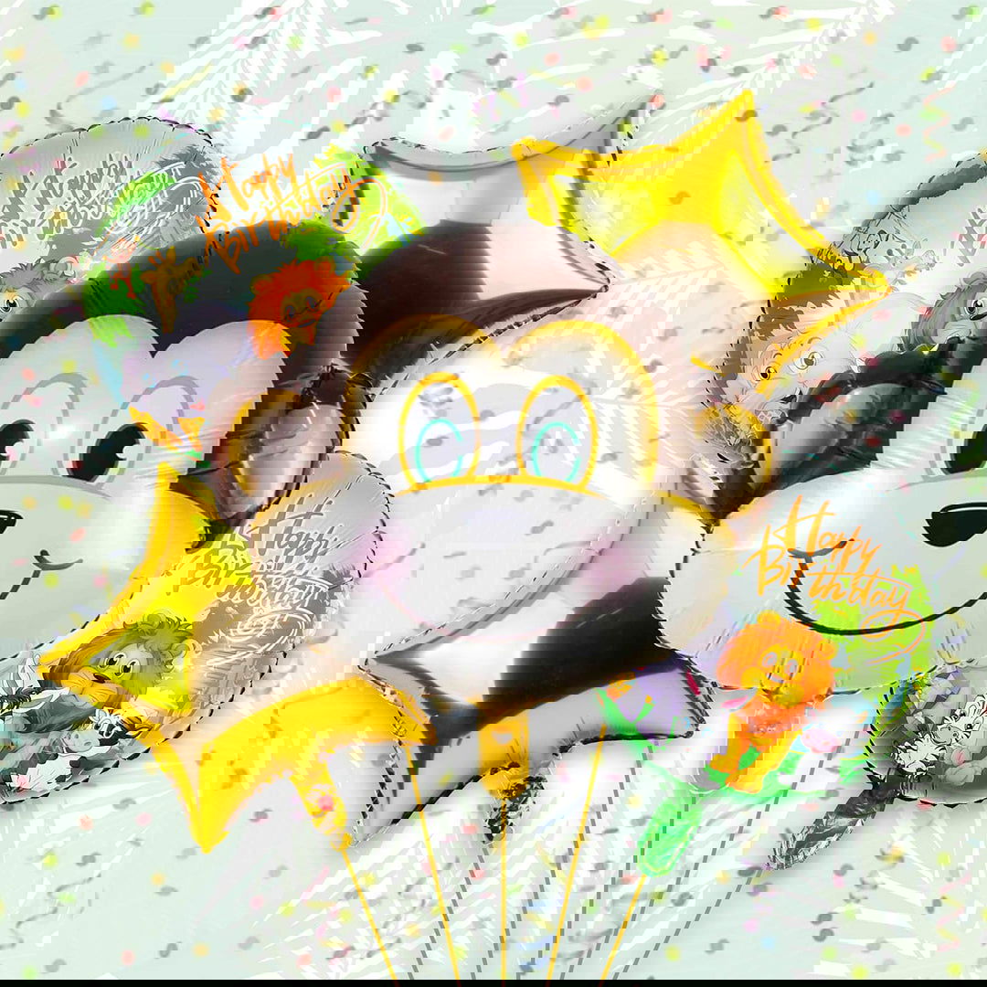 Monkey Foil Balloons 5 Pcs Set - Ardor UAE