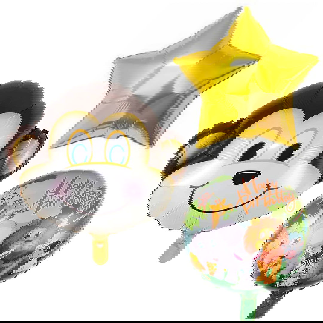 Monkey Foil Balloons 5 Pcs Set - Ardor UAE