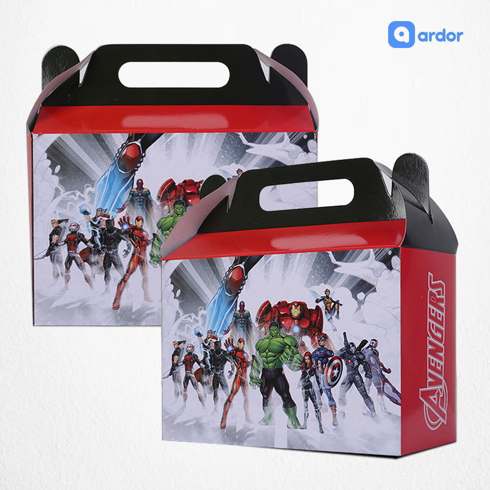 Pack of 10 Avangers Theme Goodie Boxes
