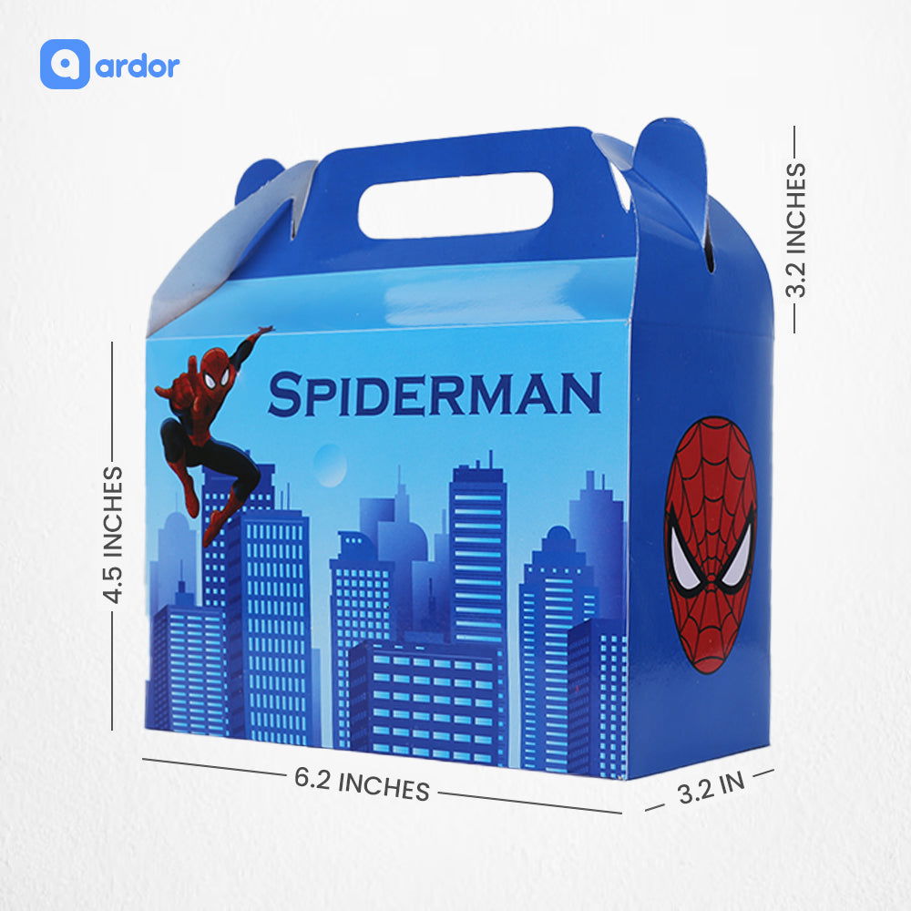 Pack of 10 Spider Man Theme Goodie Boxes
