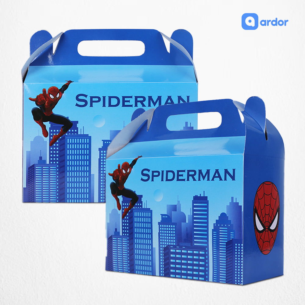 Pack of 10 Spider Man Theme Goodie Boxes