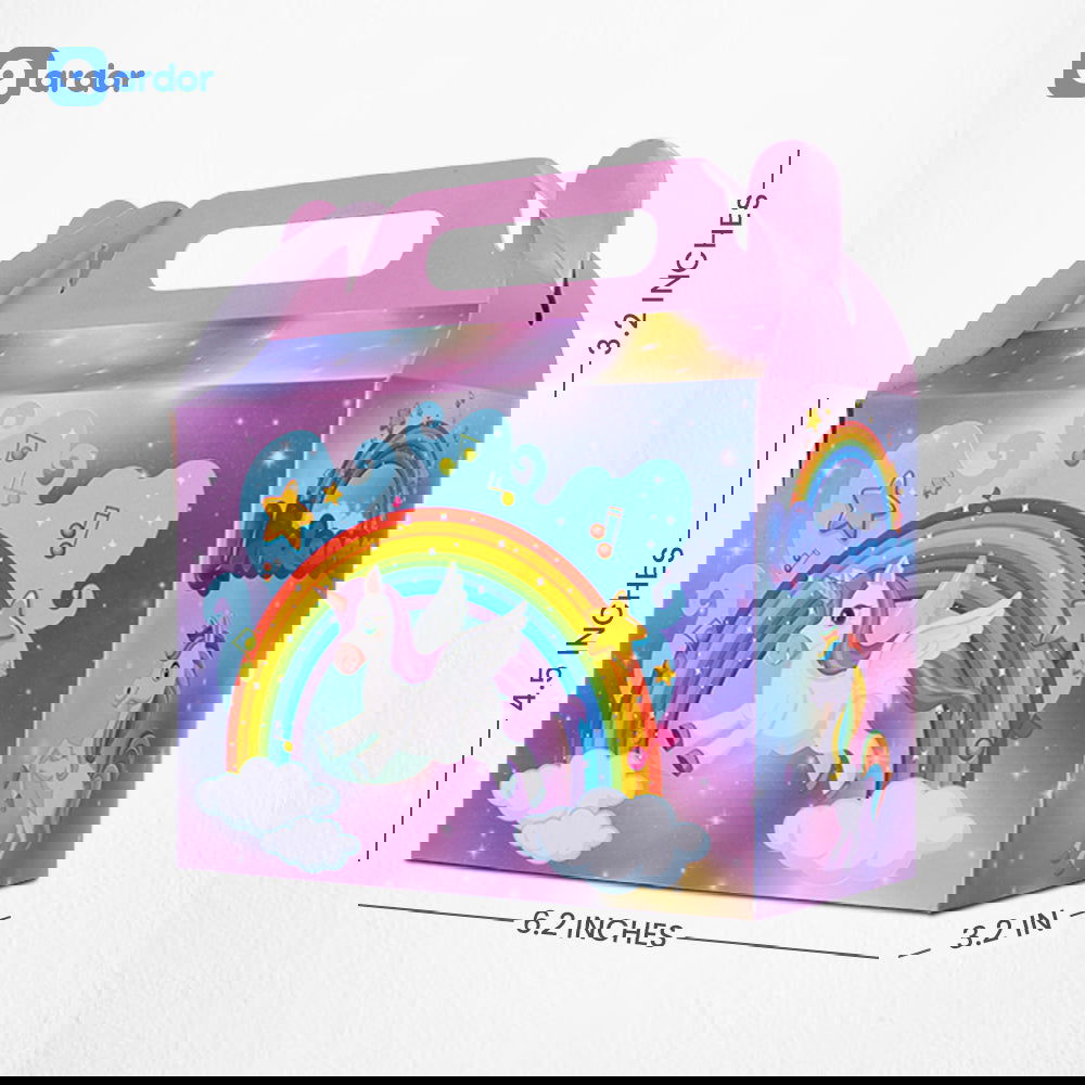 Pack of 10 Unicorn Theme Goodie Boxes