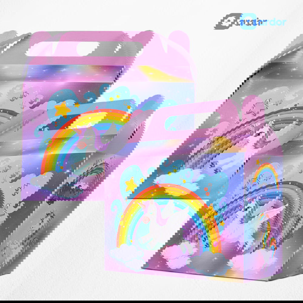 Pack of 10 Unicorn Theme Goodie Boxes