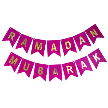 Pink Ramadan Mubarak Buntings - Ardor
