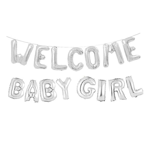 Welcome Baby Girl Foil Balloons Set - Ardor UAE