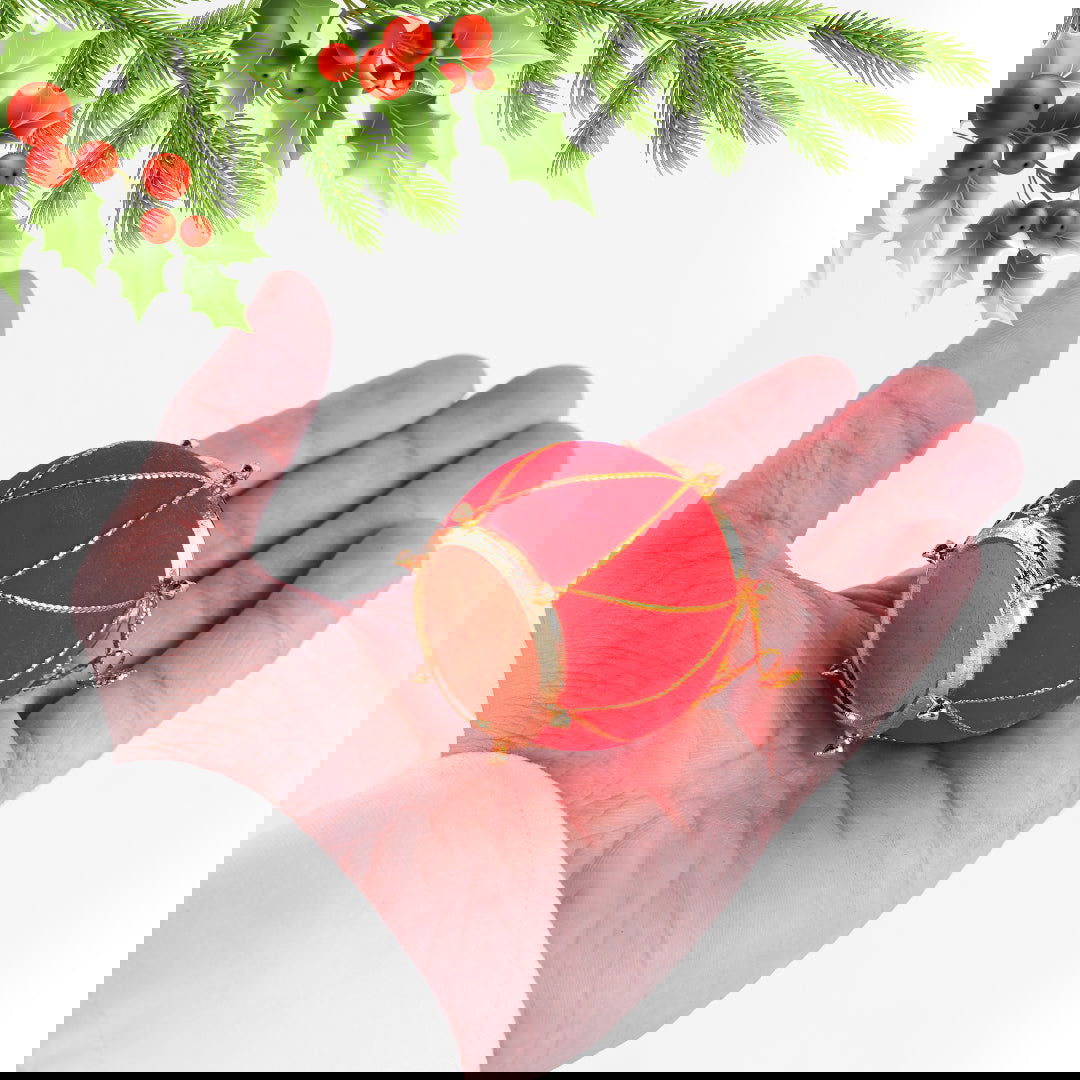 Small Hanging Drum 12 Pcs for Christmas Tree Decor