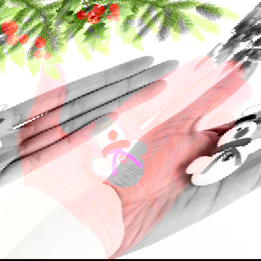 Small Hanging Snow Man 6 Pcs for Christmas Party Decor