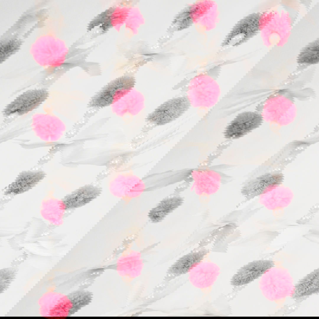 12 pcs - Small Pom Pom Garlands for Wedding Decoration - Ardor UAE