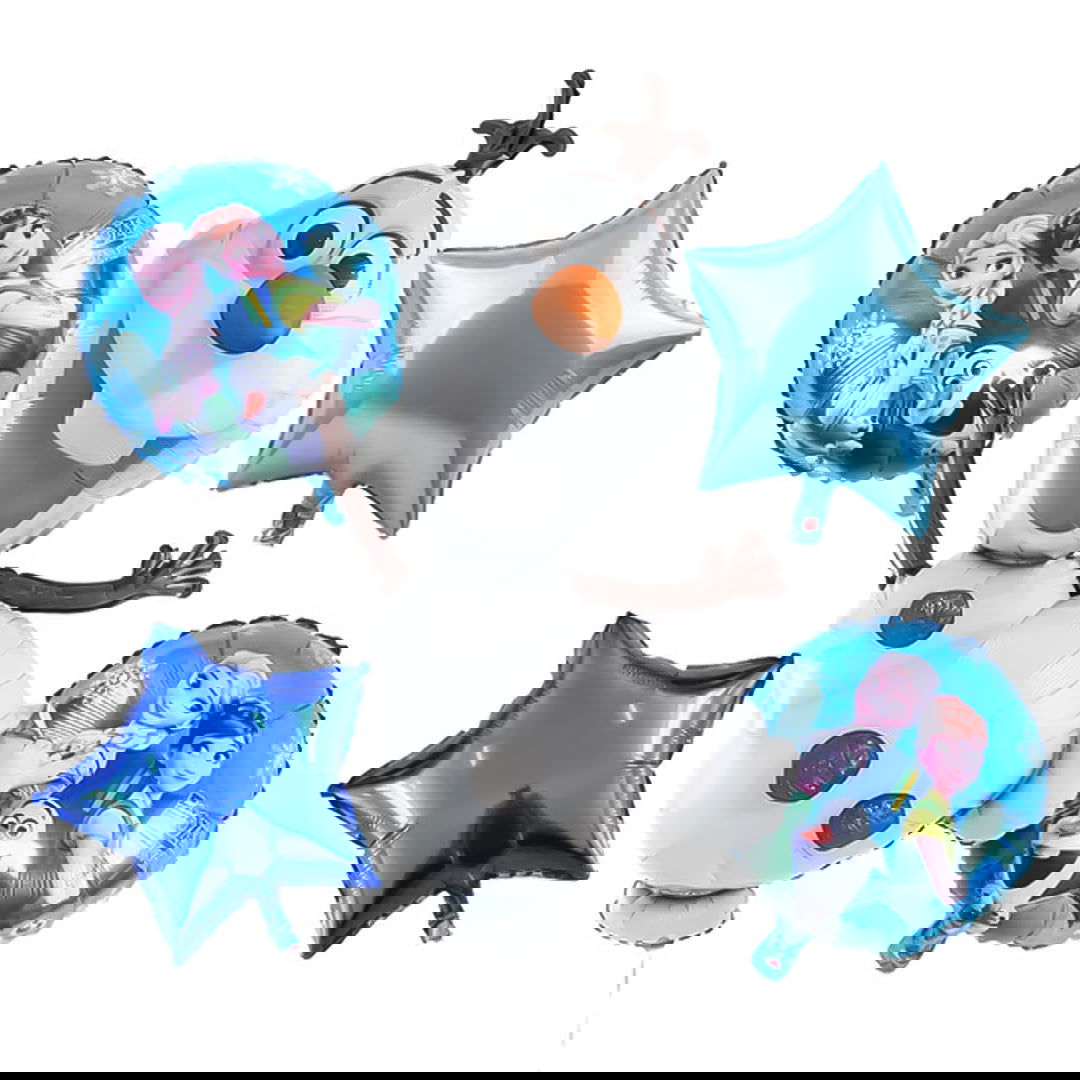 Snow Man Foil Balloons 5 PCs Set - Ardor UAE