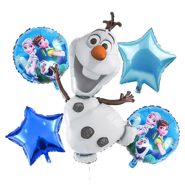 Snow Man Foil Balloons 5 PCs Set - Ardor UAE