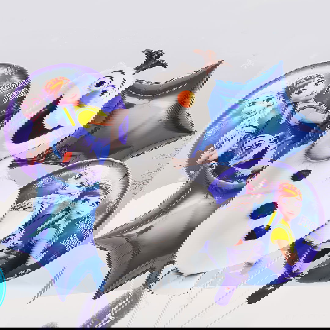 Snow Man Foil Balloons 5 PCs Set - Ardor UAE