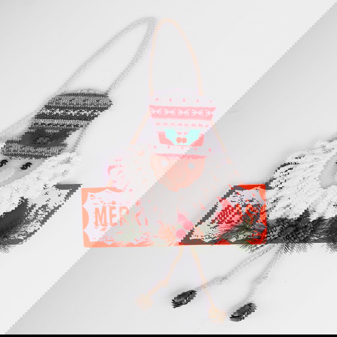 Snow Man & Santa Claus 1 Pcs Hanging for Christmas Party Decor