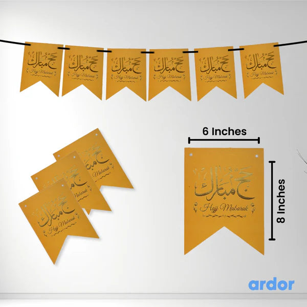 Hajj Mubarak Hanging Banner - Ardor UAE