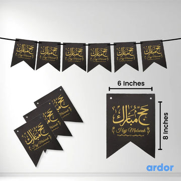 Hajj Mubarak Hanging Banner - Ardor UAE