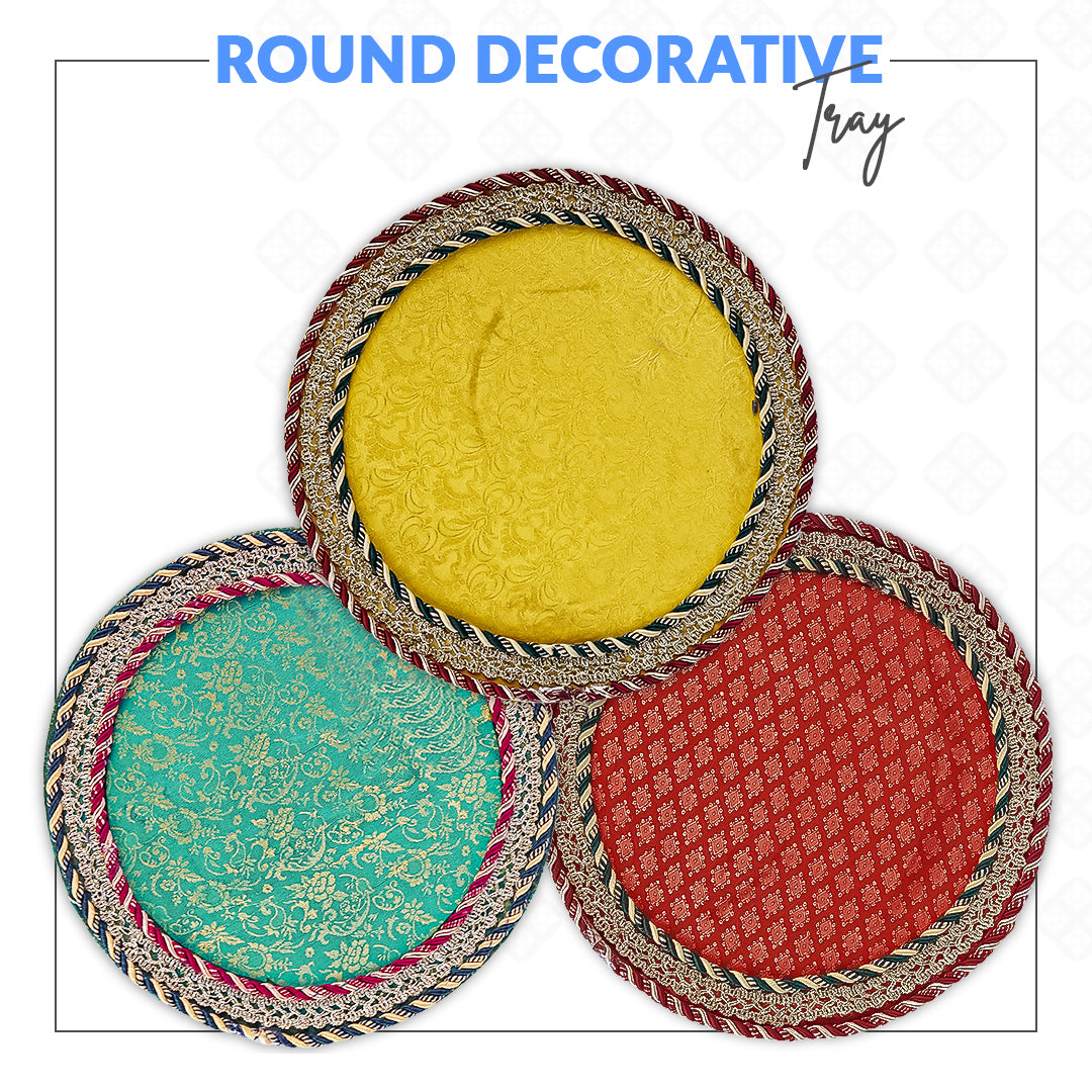 Round Shape Decorated Tray for Mehndi, Mayoun - Ardor UAE