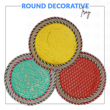 Round Shape Decorated Tray for Mehndi, Mayoun - Ardor UAE