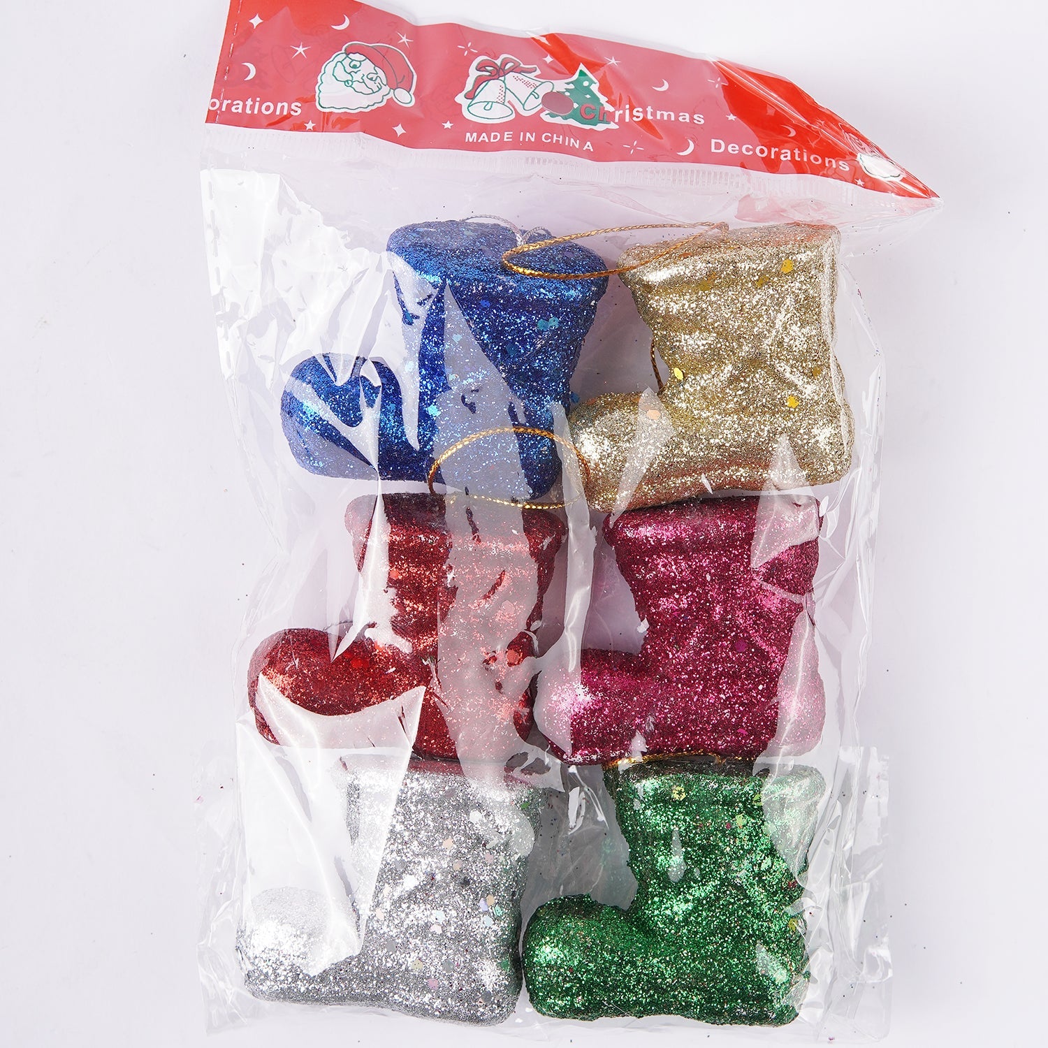 Small Hanging 6 Pcs  Christmas Shoes For Christmas Party Decor